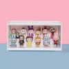 Recipiente de exposição luminosa POP MART (branco, amarelo e rosa)