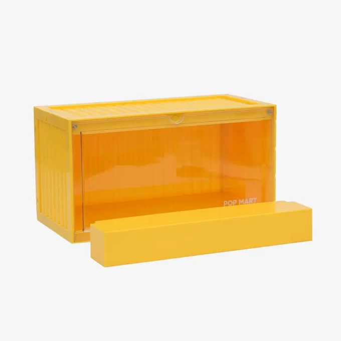 Recipiente de exposição luminosa POP MART (branco, amarelo e rosa)