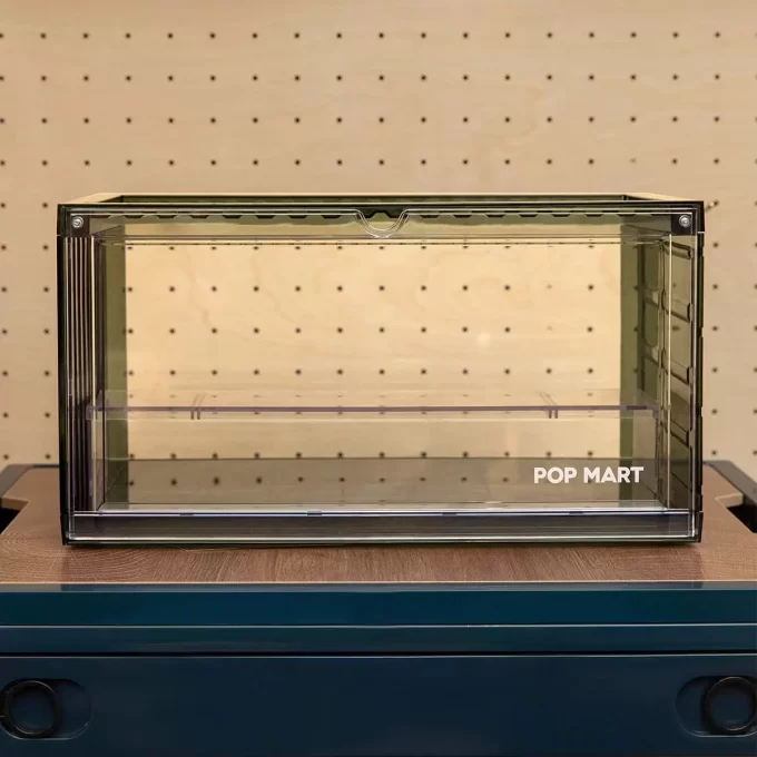 Recipiente de exposição montado POP MART (verde transparente)