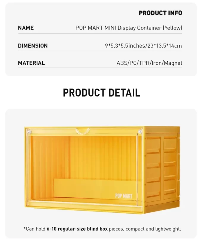 Recipiente de exposição POP MART MINI