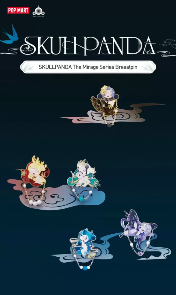 SKULLPANDA Alfinete de peito da série Mirage