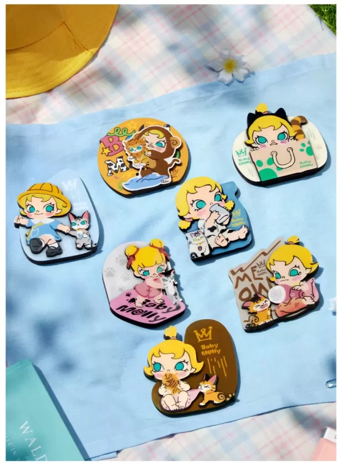 Série Baby Molly e Baby Tabby – Caixa surpresa com ímã de geladeira