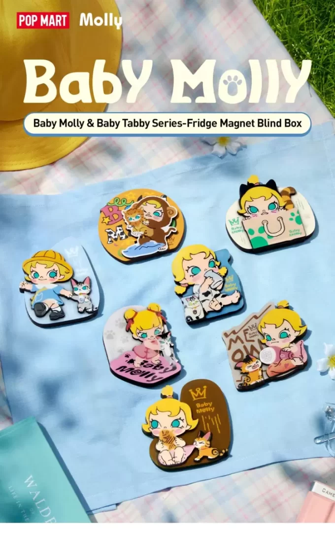 Série Baby Molly e Baby Tabby – Caixa surpresa com ímã de geladeira