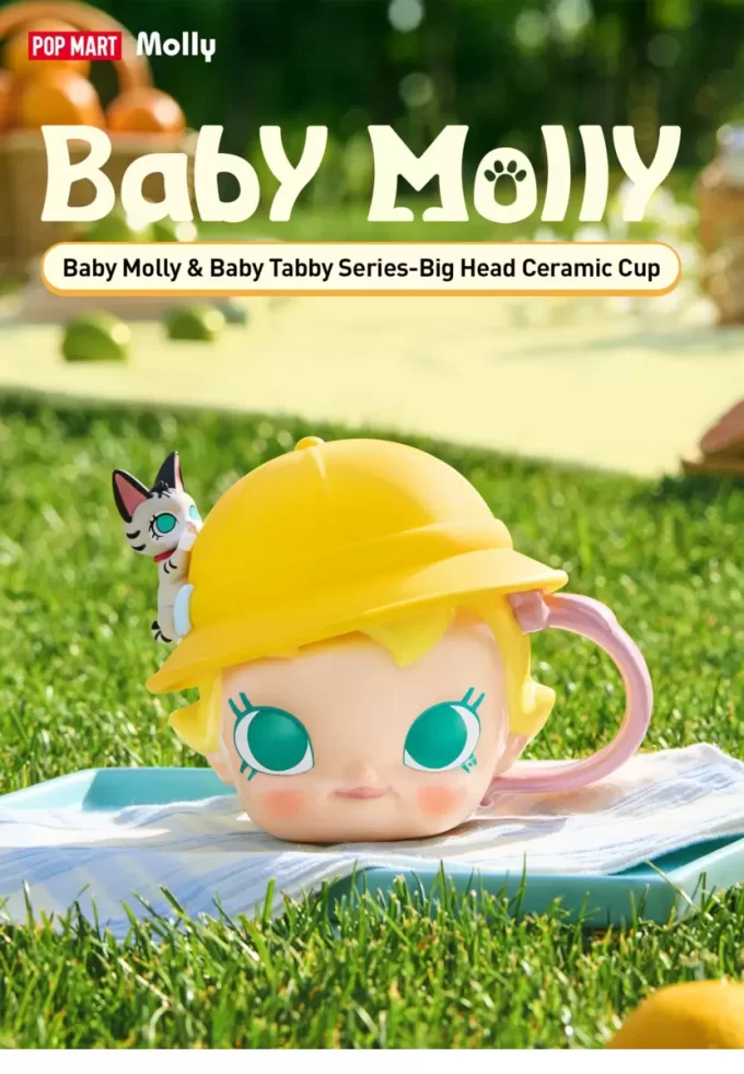Série Baby Molly e Baby Tabby – Copo de cerâmica com cabeça grande