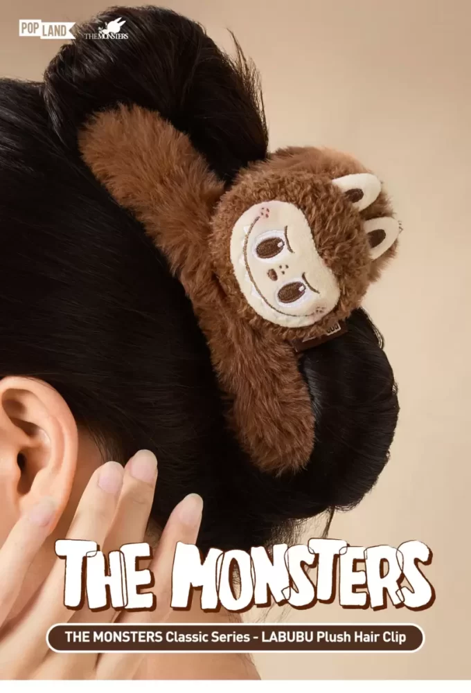 Série Clássica THE MONSTERS – Grampo de cabelo de pelúcia LABUBU