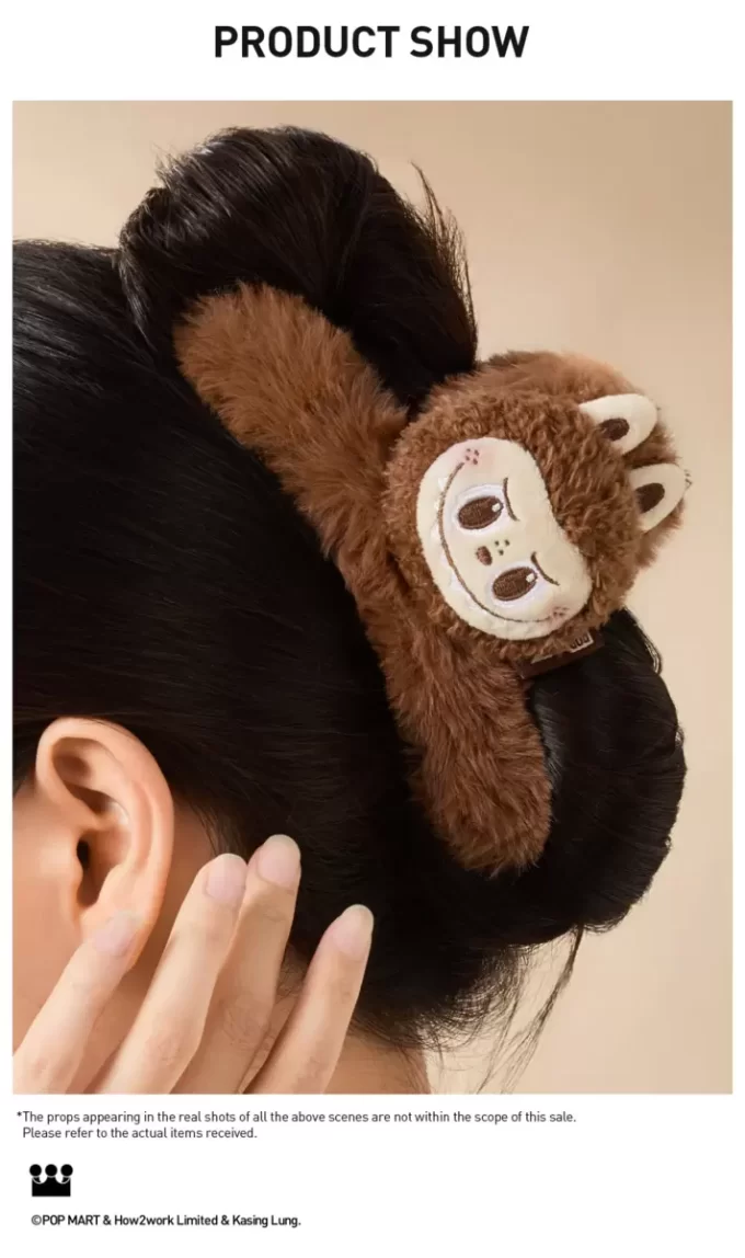 Série Clássica THE MONSTERS – Grampo de cabelo de pelúcia LABUBU