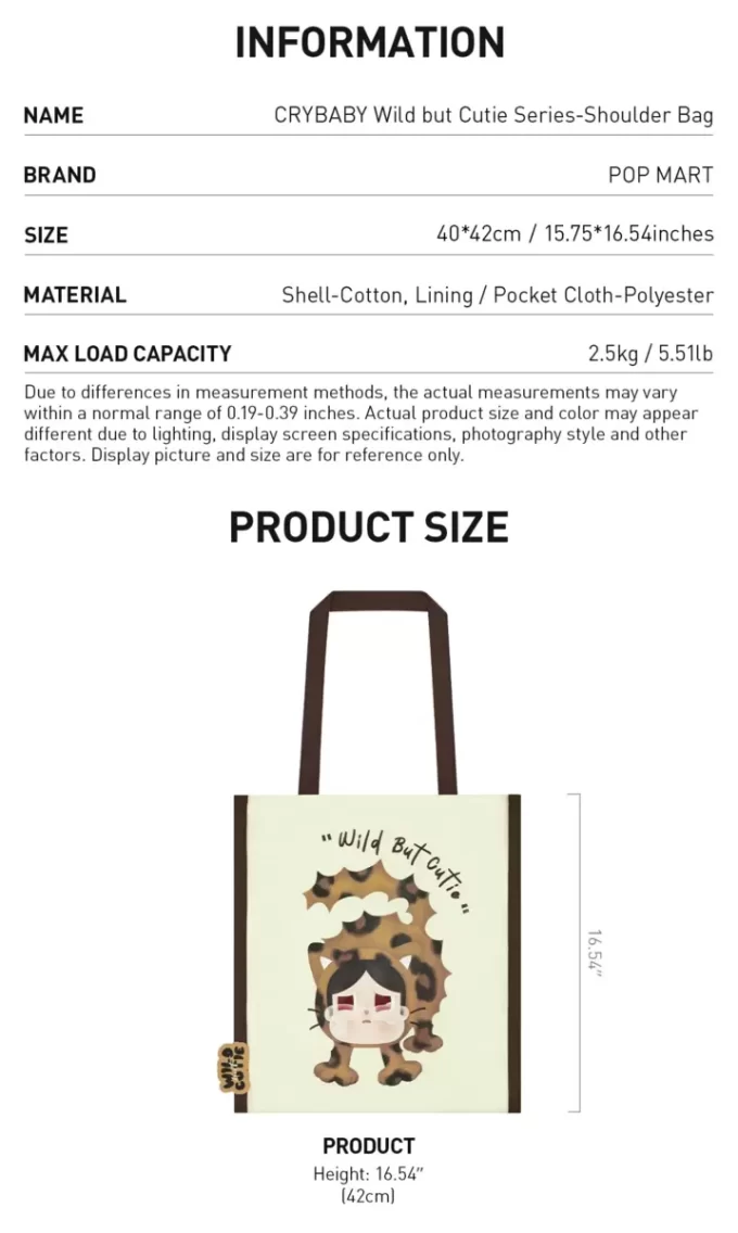 Série CRYBABY Wild But Cutie – Bolsa de ombro