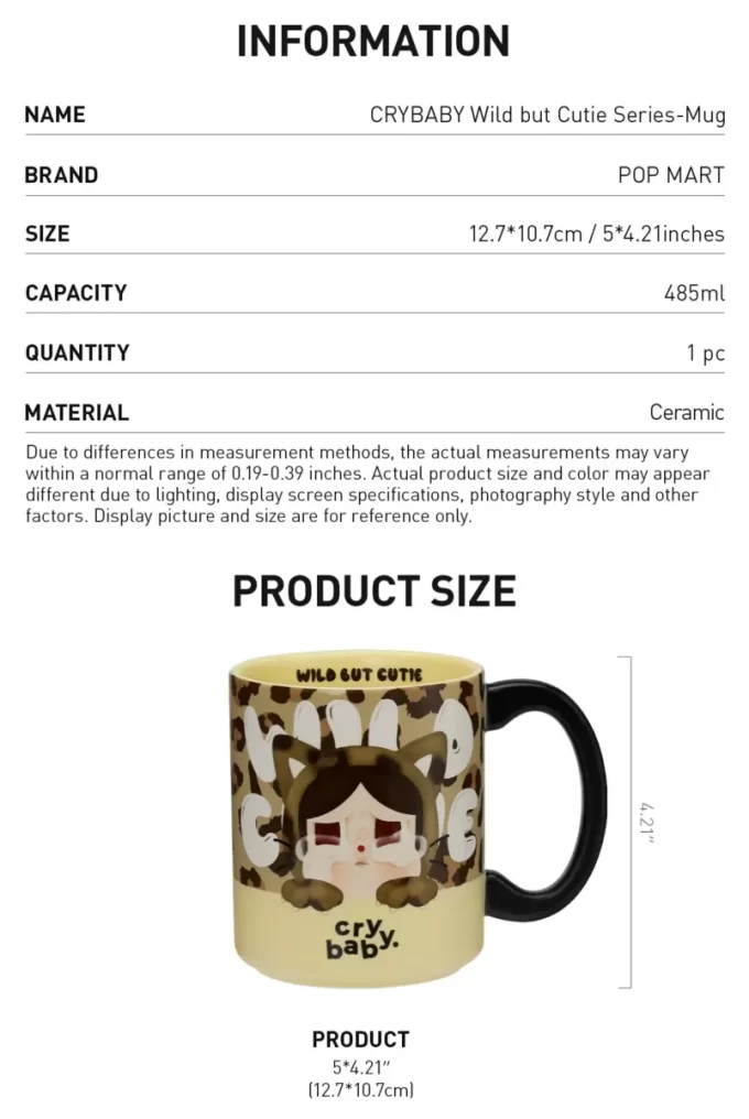 Série CRYBABY Wild But Cutie – Caneca