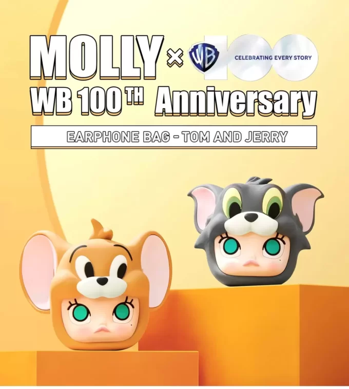 Série de 100º aniversário da MOLLY X Warner Bros. – Bolsa para fones de ouvido (Tom e Jerry)