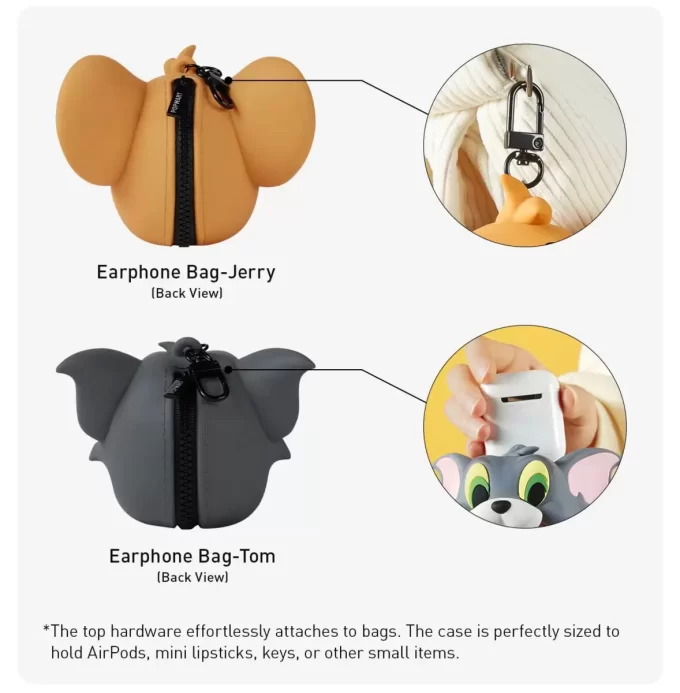Série de 100º aniversário da MOLLY X Warner Bros. – Bolsa para fones de ouvido (Tom e Jerry)