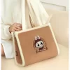 Série de bolsas clássicas – Bolsa de pelúcia LABUBU (marrom)