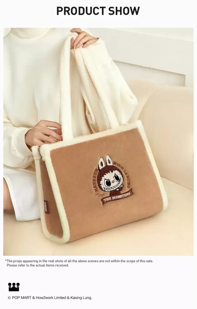 Série de bolsas clássicas – Bolsa de pelúcia LABUBU (marrom)
