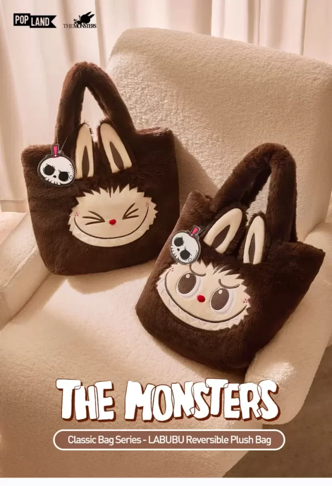 Série de bolsas clássicas – Bolsa de pelúcia reversível LABUBU