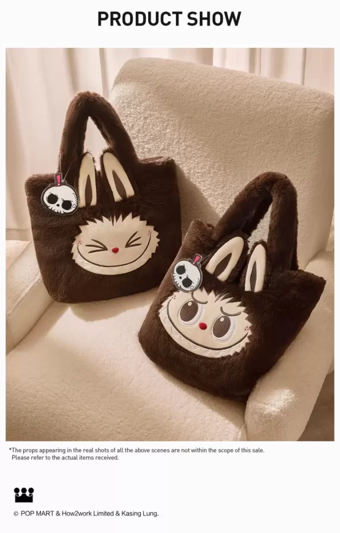 Série de bolsas clássicas – Bolsa de pelúcia reversível LABUBU