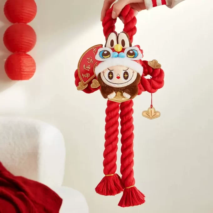Série de Celebração de Ano Novo da Wealthy Snake – Decoração de Porta de Pelúcia LABUBU