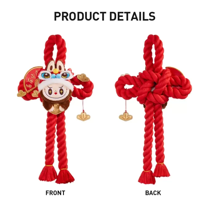 Série de Celebração de Ano Novo da Wealthy Snake – Decoração de Porta de Pelúcia LABUBU