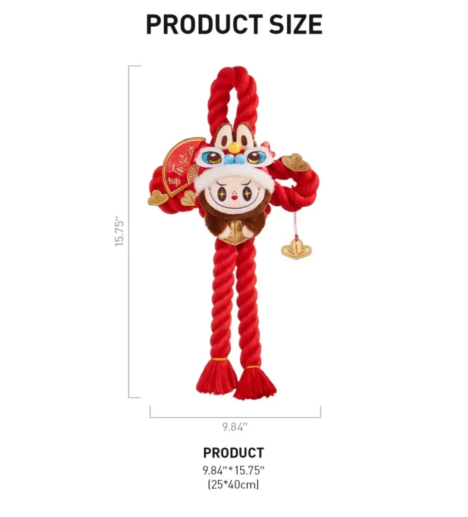 Série de Celebração de Ano Novo da Wealthy Snake – Decoração de Porta de Pelúcia LABUBU