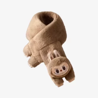 Série de férias quentinhas e fofas – Cachecol de pelúcia LABUBU