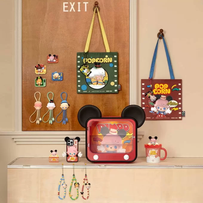 Caixa surpresa com cordão para celular DIMOO WORLD × DISNEY Series