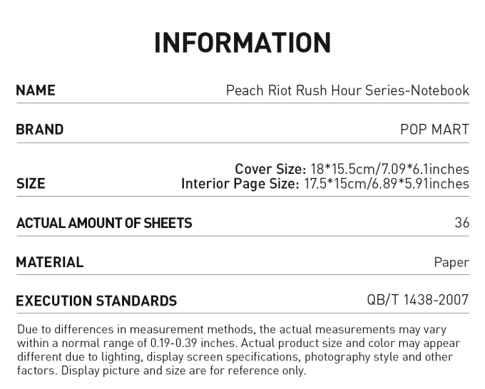 Série Peach Riot Rush Hour – Caderno