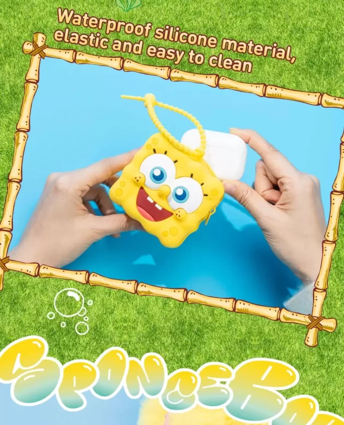 Suporte para celular com fundo de biquíni do Bob Esponja