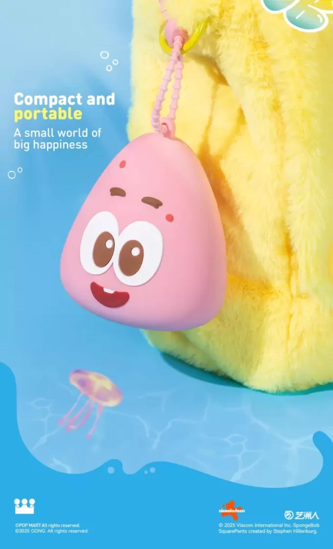 Suporte para celular com fundo de biquíni do Bob Esponja
