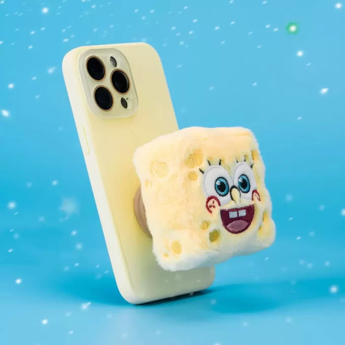 Suporte para celular com fundo de biquíni do Bob Esponja
