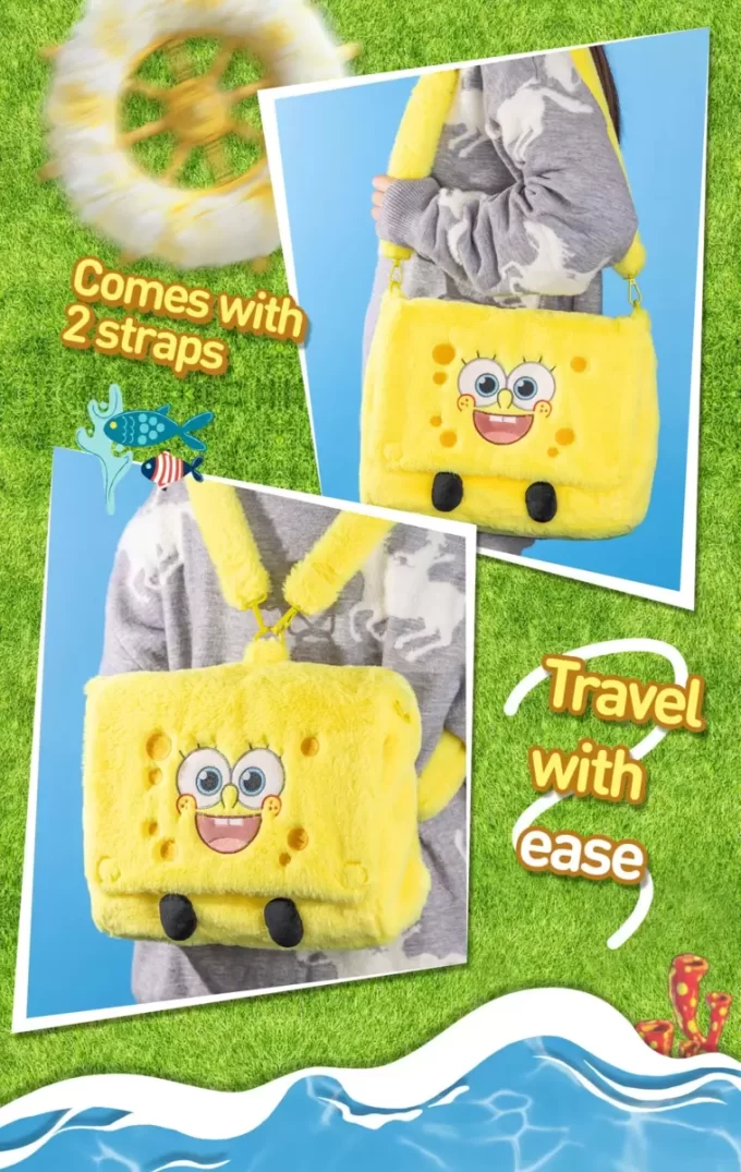 Suporte para celular com fundo de biquíni do Bob Esponja
