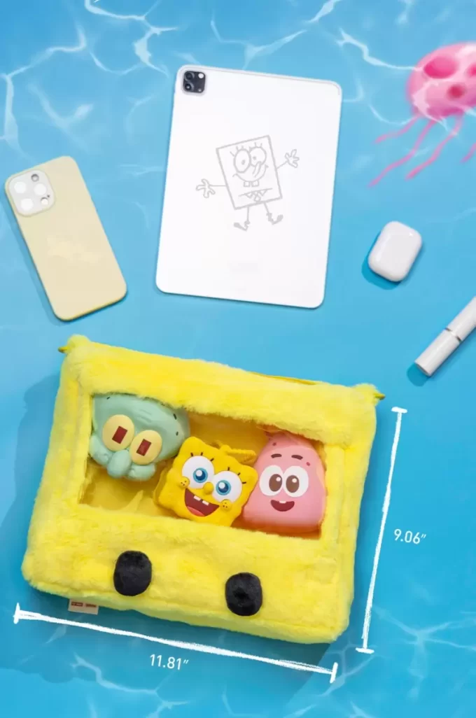 Suporte para celular com fundo de biquíni do Bob Esponja