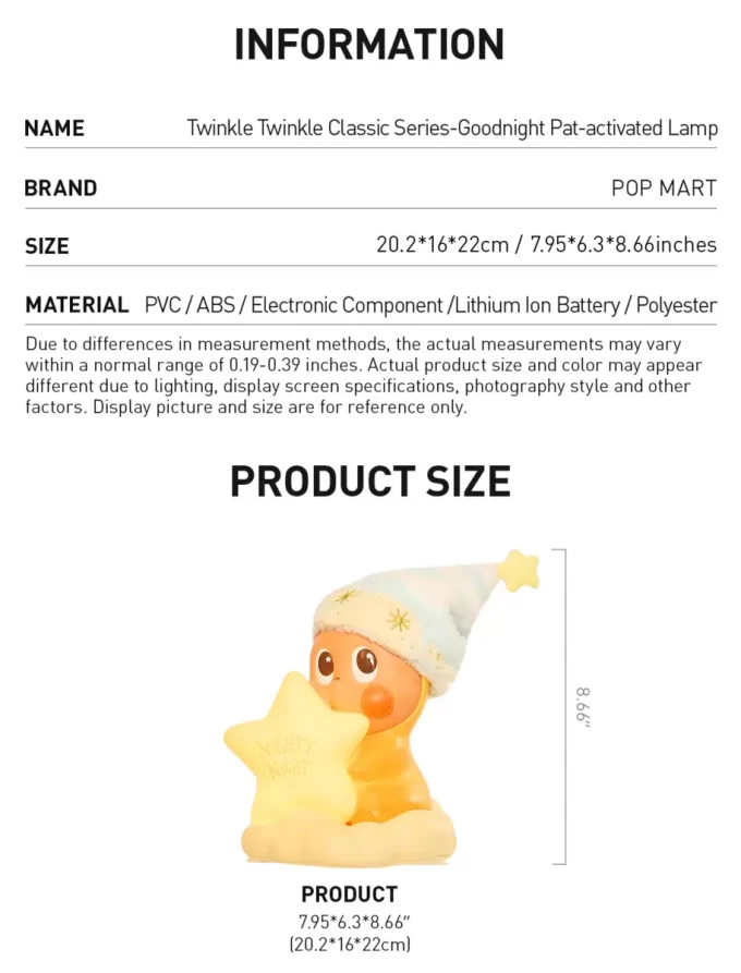 Twinkle Twinkle Classic Series – Lâmpada ativada por Goodnight Pat