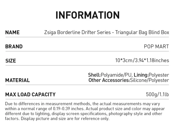 Zsiga Borderline Drifter Series – Caixa Surpresa com Saco Triangular